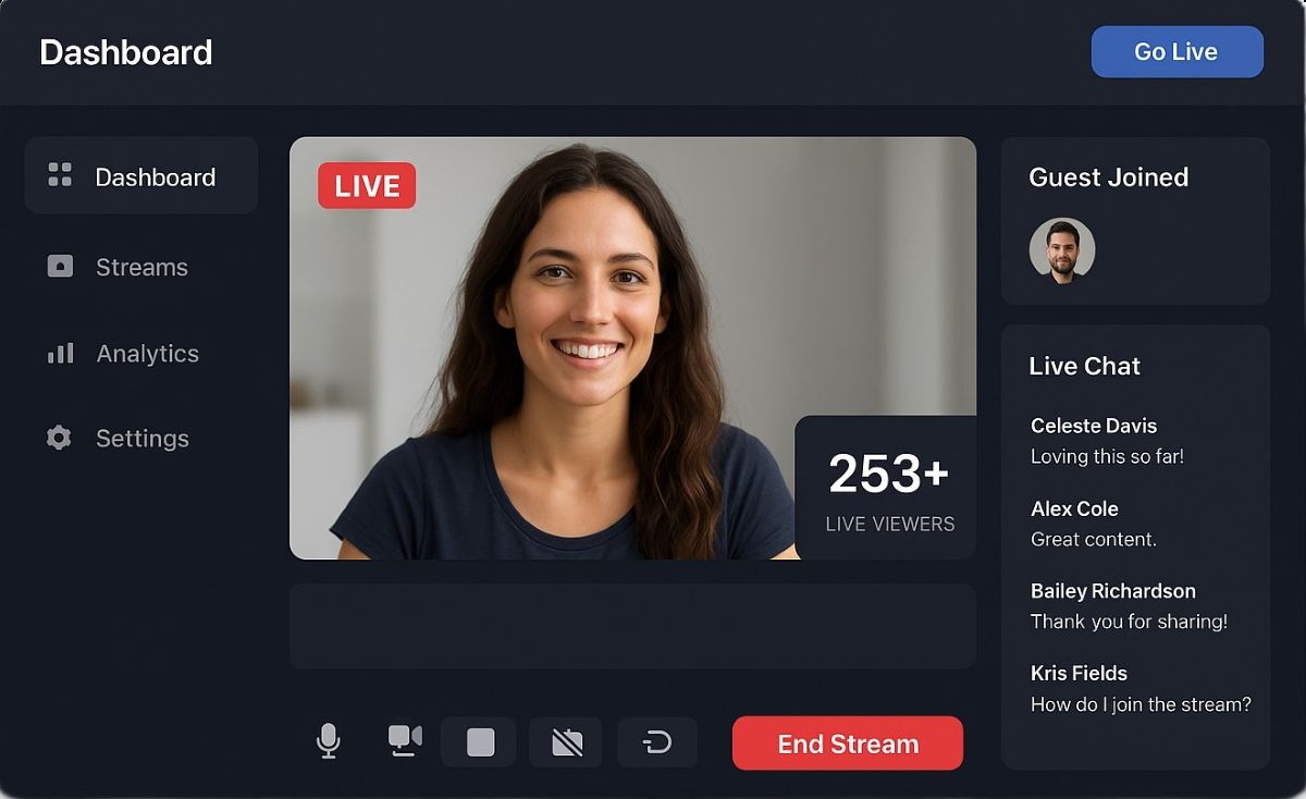 iStreamLive Dashboard